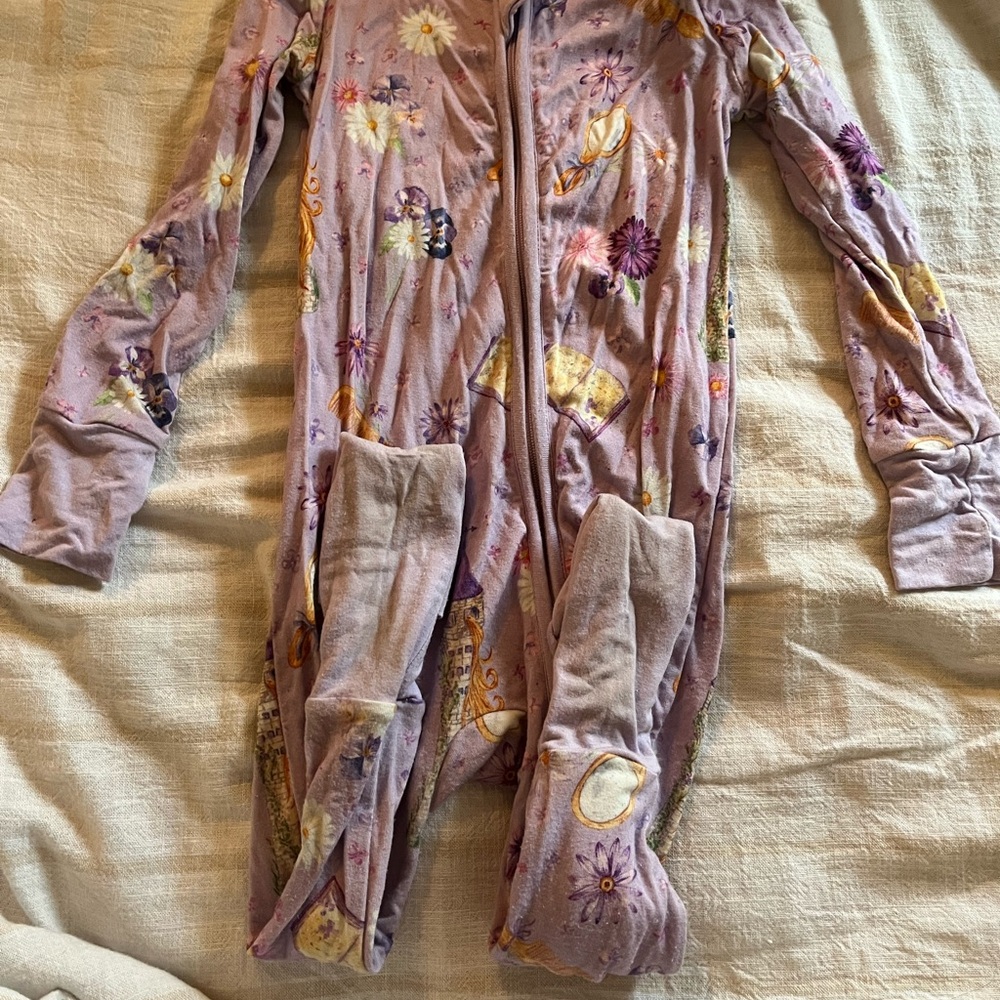 Floral Purple Kids One Piece